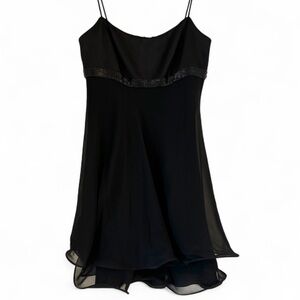 Vintage Niteline Della Roufogali 100% Silk Babydoll Dress Prom Hoco Cocktail